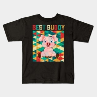 Best Buddy Pig Kids T-Shirt